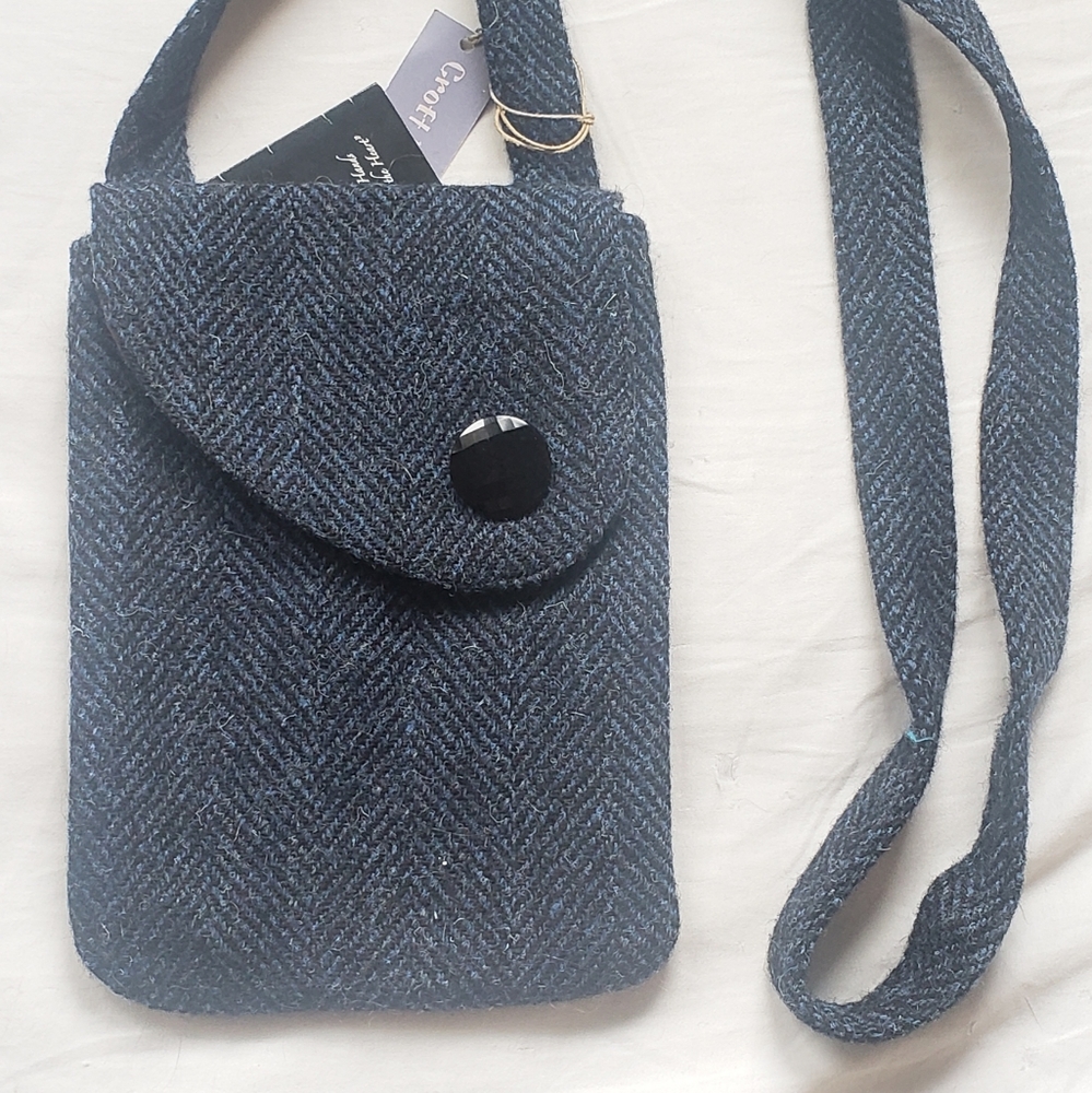 NWT Authentic Harris Tweed Crossbody Bag